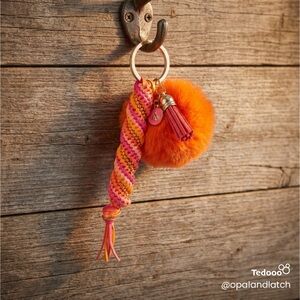 Sunset Candy Swirl Keychain